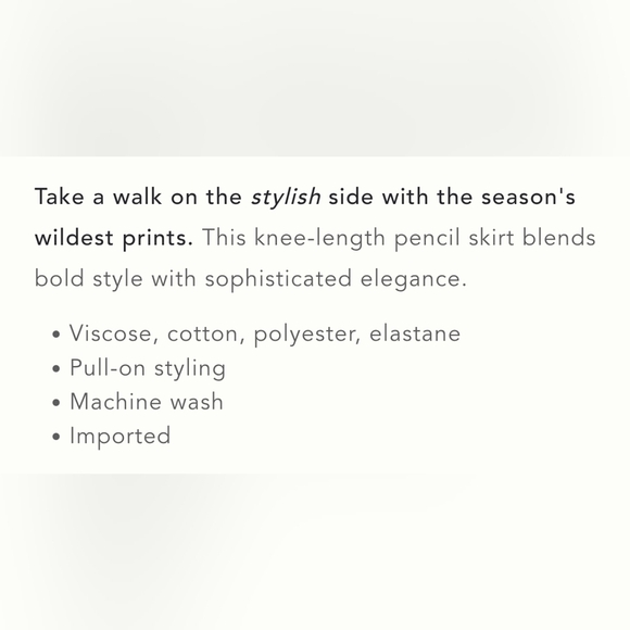 Maeve Anthropologie Knee-Length Pencil Skirt |  Black Pattern Animal Print - Picture 6 of 15